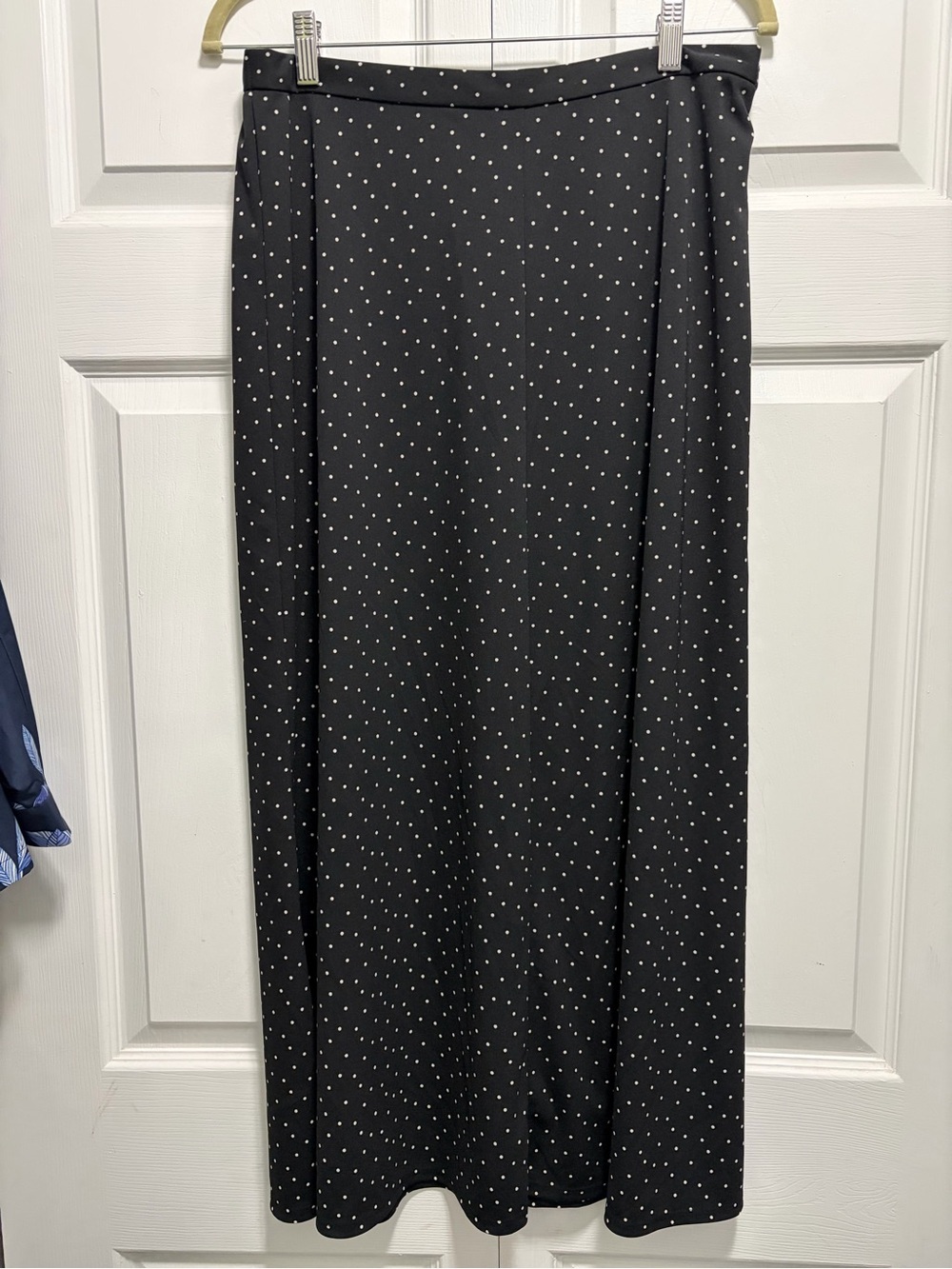 Chico's Black Maxi Skirt with White Polka Dots 2